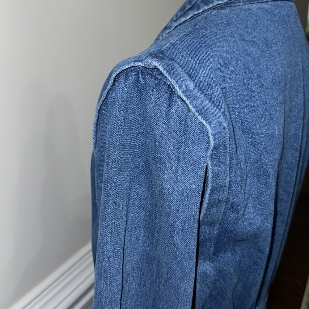 Gabrielle Union Kadesha Zip Front Denim Dress Size M - Picture 5 of 9